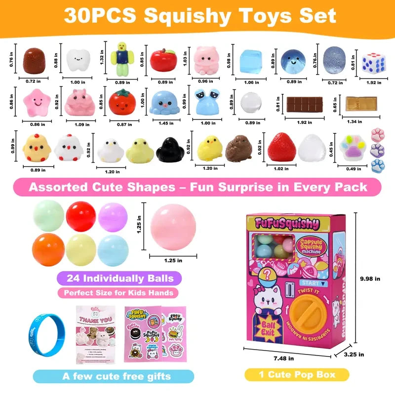 FufuSquishy Capsule Toy Machine and Squishy Toys Set