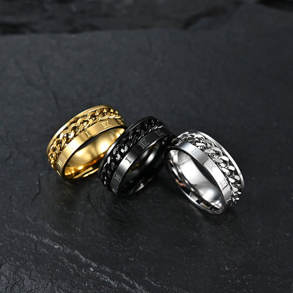 Men's Roman Fidget Spinner Ring