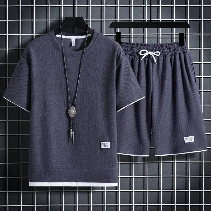 Men's Waffle Casual Summer Tracksuit